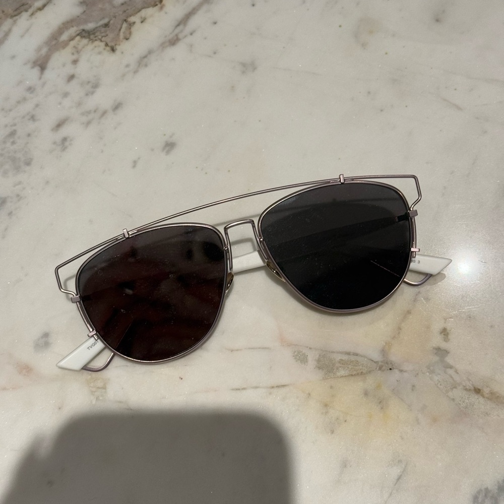 Dior White and Silver Sunglasses